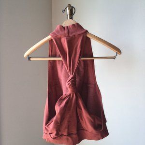 project social t 'jordyn' knot back tank top - s - desert terra